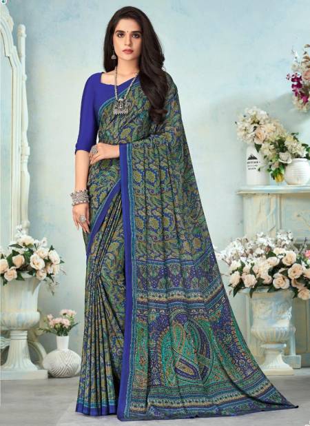 Blue RUCHI VIVANTA SILK 12th EDITION Fancy Designer Regular Wear Printed Saree Collection 15006-B